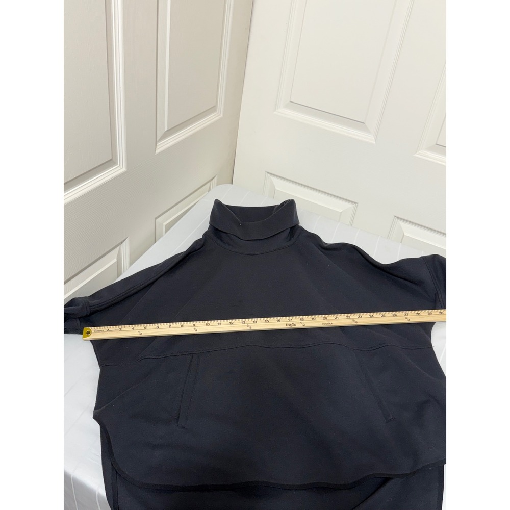 The North Face City Standard Poncho Black Funnel Neck Oversized Sweatshirt M/L - Picture 3 of 6